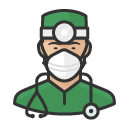 Avatar of avatar surgeon asian male coronavirus