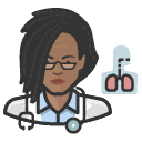 Avatar of cardiopulmonologist black female
