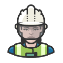 Avatar of construction worker hardhat caucasian woman