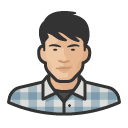 Avatar of flannel shirt asian male
