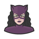 Avatar of superhero catwoman caucasian purple costume
